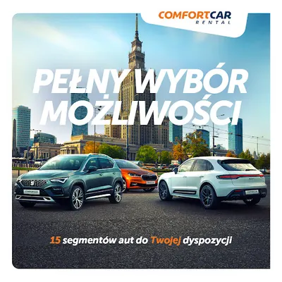 Comfortcar wypożyczalnia samochodów Katowice bez kaucji.